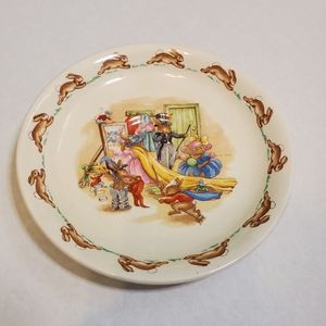 Bunnykins ceramic Saucer - Royal Doulton Vintage 1954-1958 bunnies rabbits